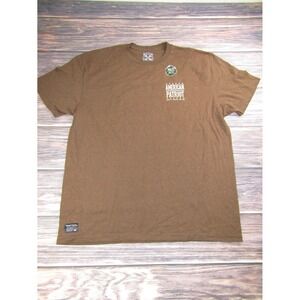 Howitzer Patriot Mens 2XL Brown T Shirt Dont Tread On Me America USA Military